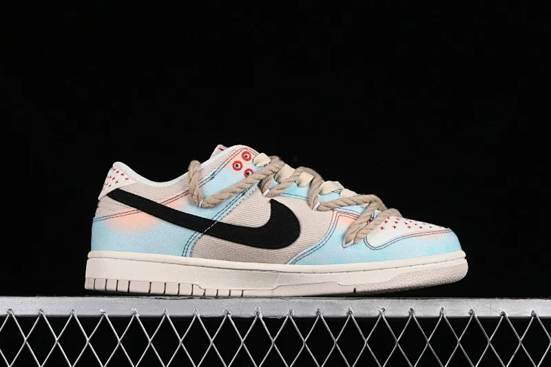 All Categories Nk SB Dunk Series Nk SB Dunk Low Low-top sneakers Nk Dunk Low Castle in the Sky Dopamine gradient Sashiko embroidery Hemp rope SB low-top casual sneakers DV0834-100